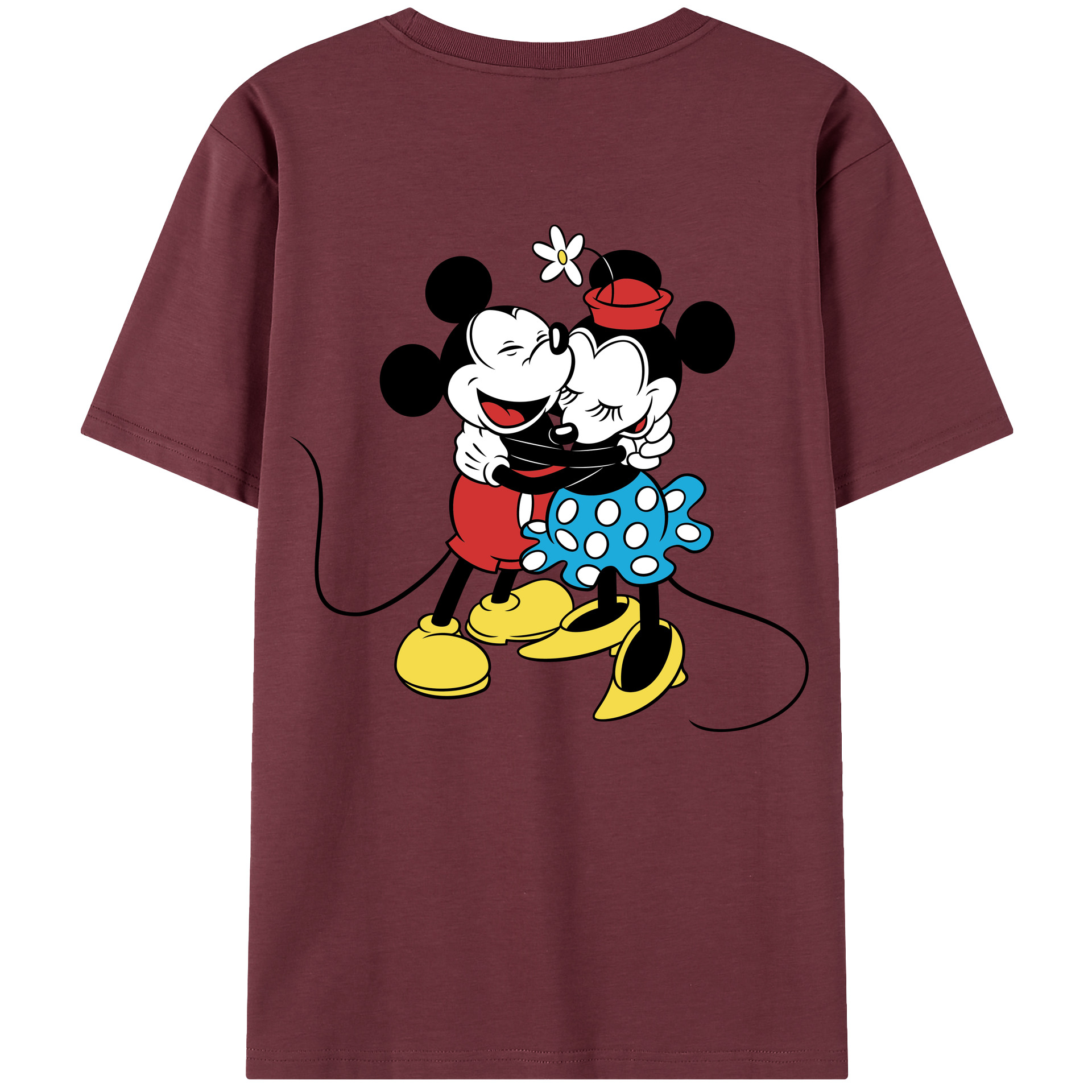 （画像用） ミッキーマウス Mickey Mouse 綿100％半袖Tシャツ（背面プリント）